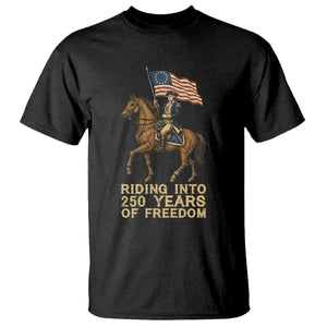 George Washington T Shirt Riding Into 250 Years Of Freedom TS12 Black Print Your Wear