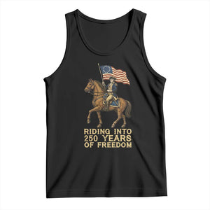 George Washington Tank Top Riding Into 250 Years Of Freedom TS12 Black Print Your Wear