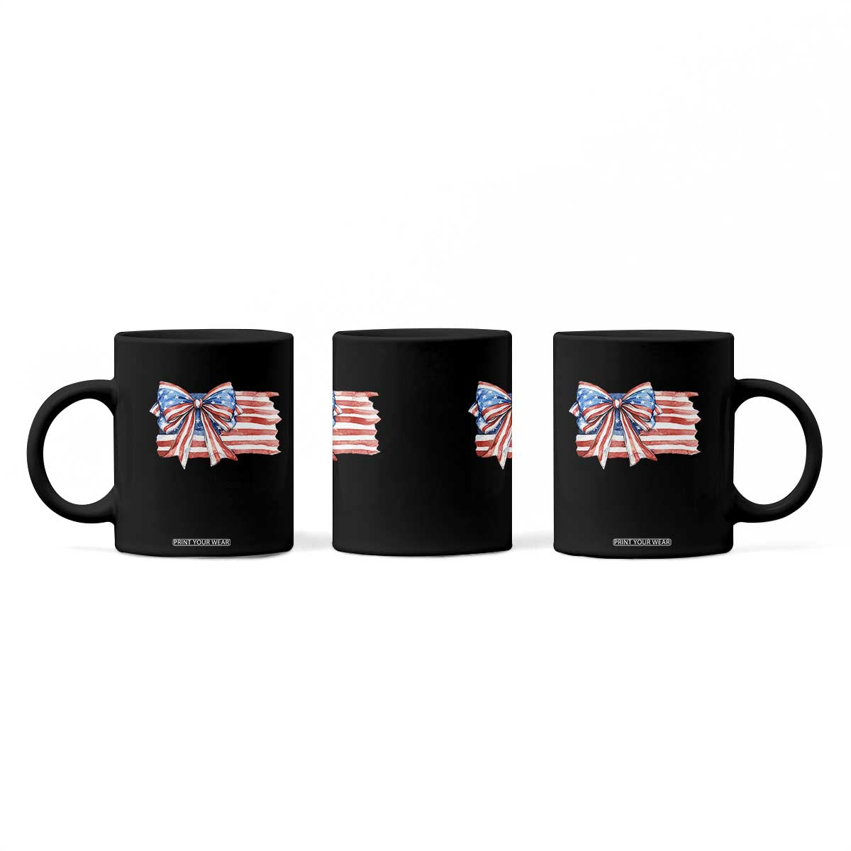 Patriotic American Flag Bow Coffee Mug Gift For Women TS12 Print Your Wear