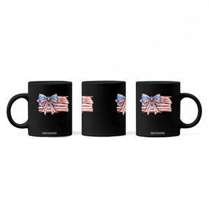 Patriotic American Flag Bow Coffee Mug Gift For Women TS12 Print Your Wear