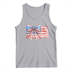 Patriotic American Flag Bow Tank Top Gift For Women TS12 Athletic Heather Print Your Wear
