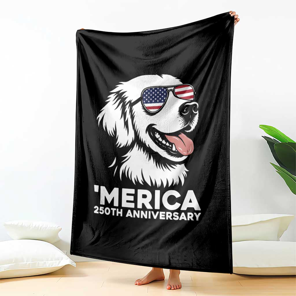 Merica Golden Retriever Lover Throw Blanket 250th Anniversary Gift TS12 Print Your Wear
