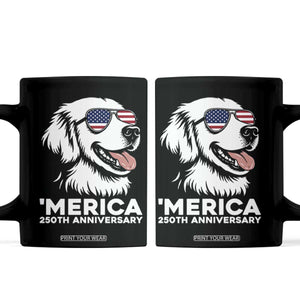 Merica Golden Retriever Lover Coffee Mug 250th Anniversary Gift TS12 Black Print Your Wear
