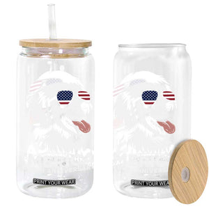 Merica Golden Retriever Lover Glass Can 250th Anniversary Gift TS12 Print Your Wear