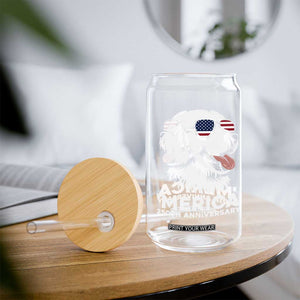Merica Golden Retriever Lover Glass Can 250th Anniversary Gift TS12 Print Your Wear