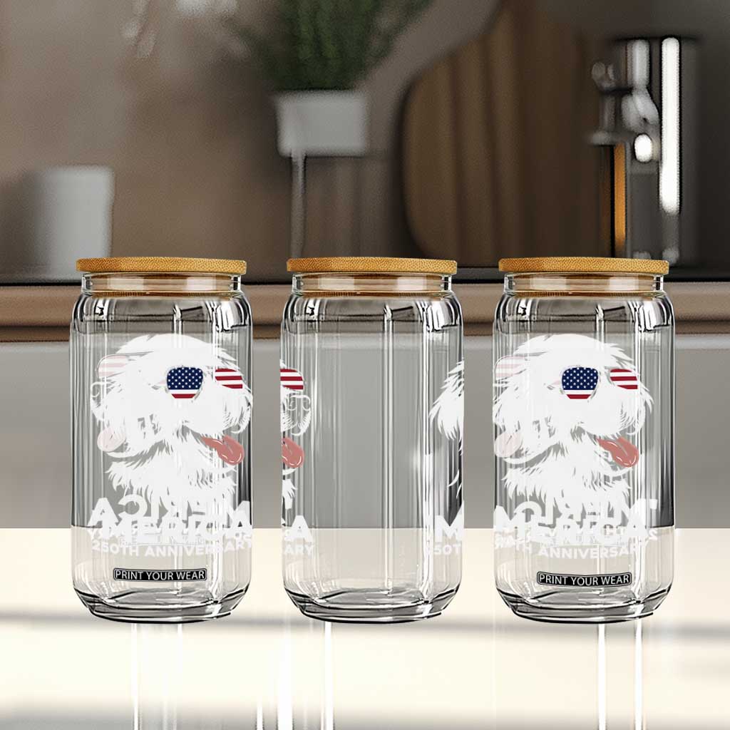 Merica Golden Retriever Lover Glass Can 250th Anniversary Gift TS12 Print Your Wear