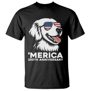 Merica Golden Retriever Lover T Shirt 250th Anniversary Gift TS12 Black Print Your Wear