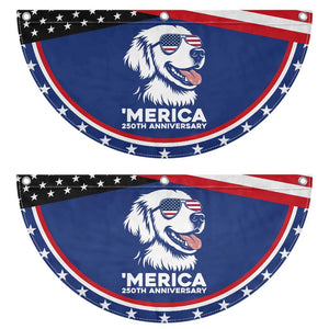 Merica Golden Retriever Lover Patriotic Fan Flag 250th Anniversary Gift TS12 2pcs pack Classic Navy Print Your Wear