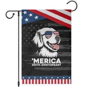 Merica Golden Retriever Lover Garden Flag 250th Anniversary Gift TS12 Distressed Black Blue Print Your Wear