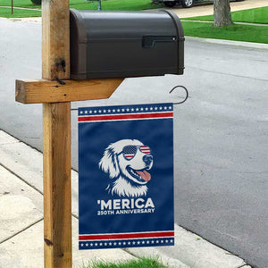 Merica Golden Retriever Lover Garden Flag 250th Anniversary Gift TS12 Classic Blue Red Print Your Wear