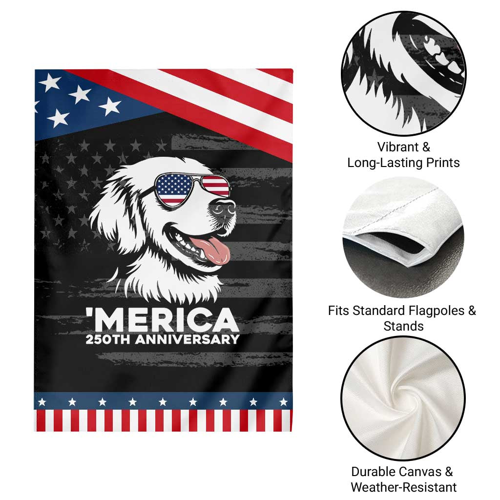 Merica Golden Retriever Lover Garden Flag 250th Anniversary Gift TS12 Print Your Wear