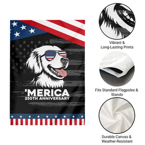 Merica Golden Retriever Lover Garden Flag 250th Anniversary Gift TS12 Print Your Wear