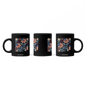 Boho Patriotic Daisy American Flag Floral Coffee Mug TS12 Print Your Wear