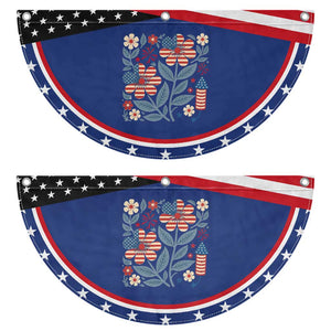 Boho Daisy American Flag Floral Patriotic Fan Flag Gift For Women TS12 2pcs pack Classic Navy Print Your Wear