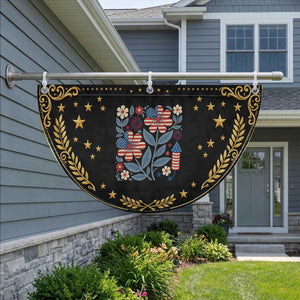 Boho Daisy American Flag Floral Patriotic Fan Flag Gift For Women TS12 2pcs pack Vintage Black Print Your Wear