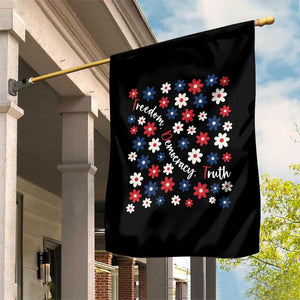 Freedom Democracy Truth Garden Flag Patriotic Floral TS12 Print Your Wear