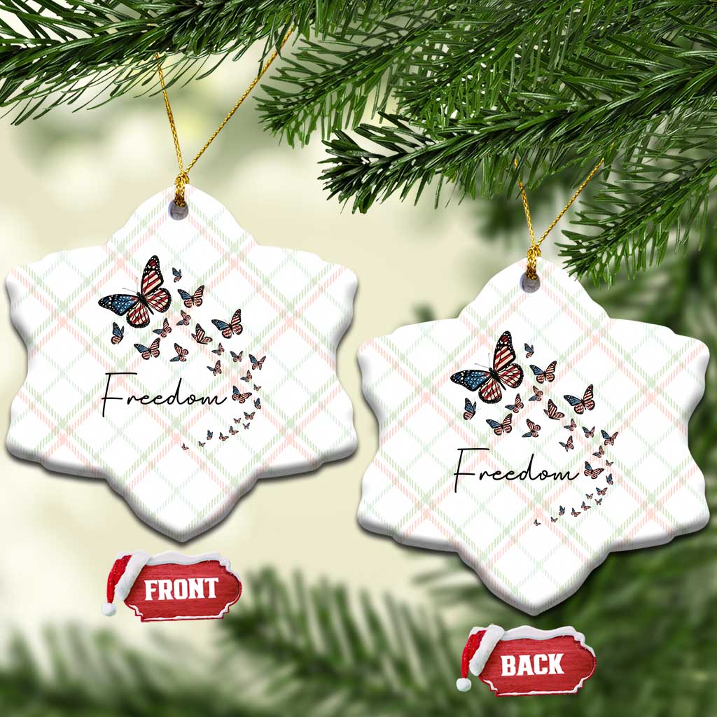 Butterfly Of Freedom American Pride Ceramic Ornament TS12 Print Your Wear