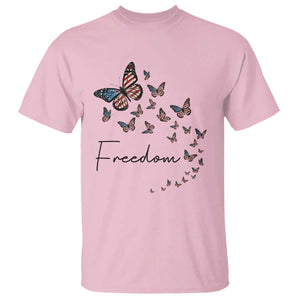 Butterfly Of Freedom American Pride T Shirt TS12 Light Pink Print Your Wear