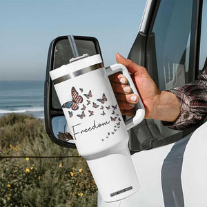 Butterfly Of Freedom American Pride Tumbler With Handle TS12 Print Your Wear