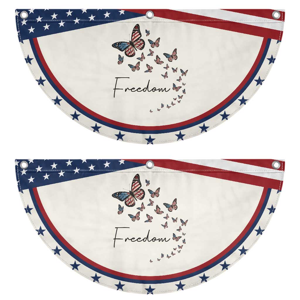 Butterfly Of Freedom American Pride Patriotic Fan Flag TS12 2pcs pack Classic Beige Print Your Wear