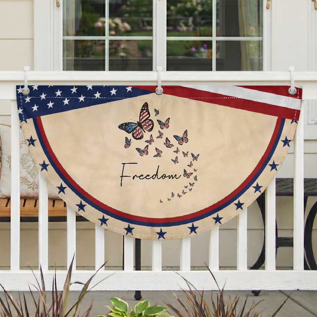 Butterfly Of Freedom American Pride Patriotic Fan Flag TS12 2pcs pack Classic Tan Print Your Wear