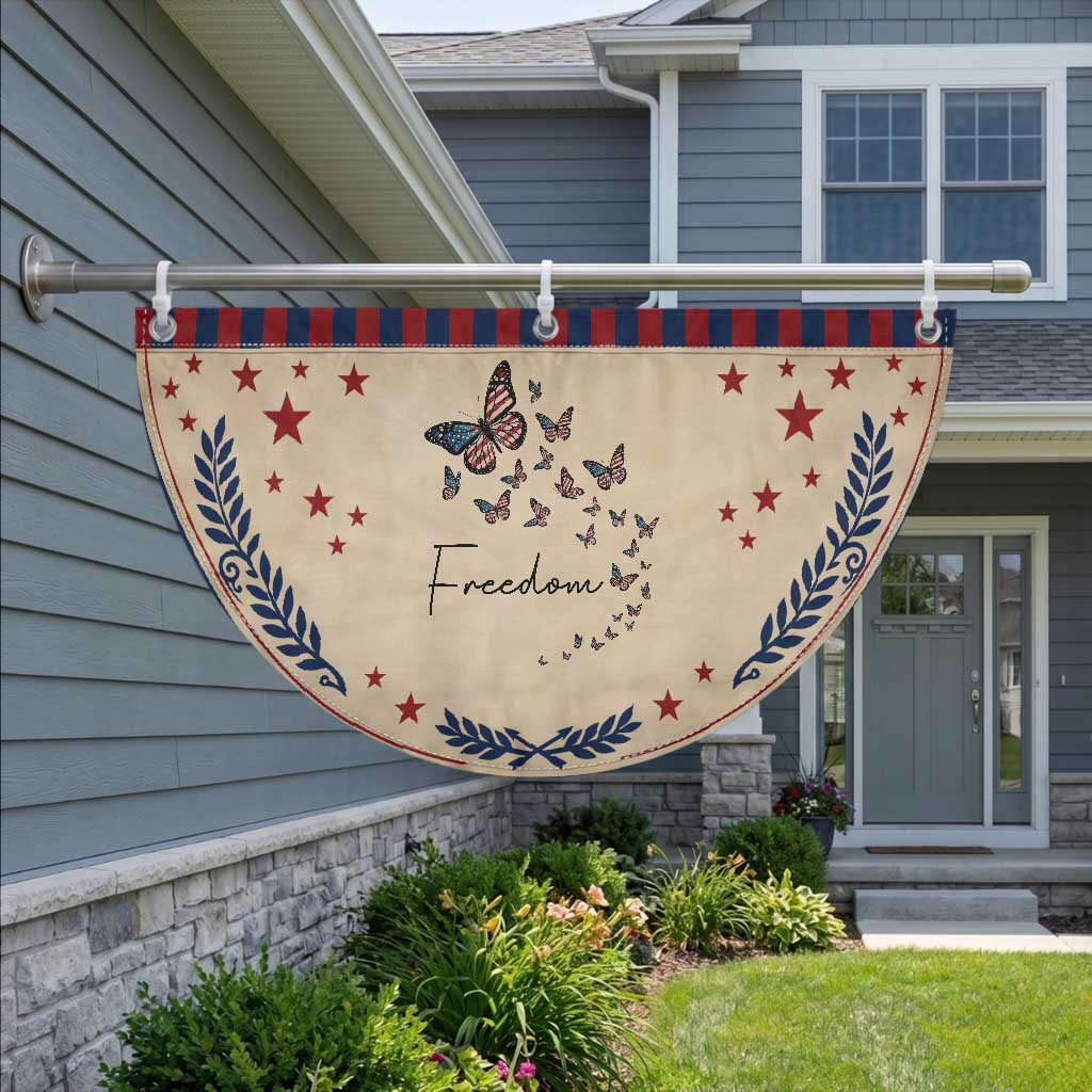Butterfly Of Freedom American Pride Patriotic Fan Flag TS12 2pcs pack Laurel Tan Print Your Wear