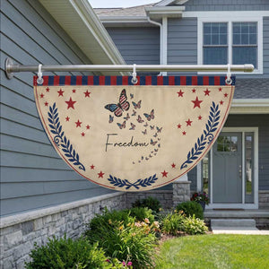 Butterfly Of Freedom American Pride Patriotic Fan Flag TS12 2pcs pack Laurel Tan Print Your Wear