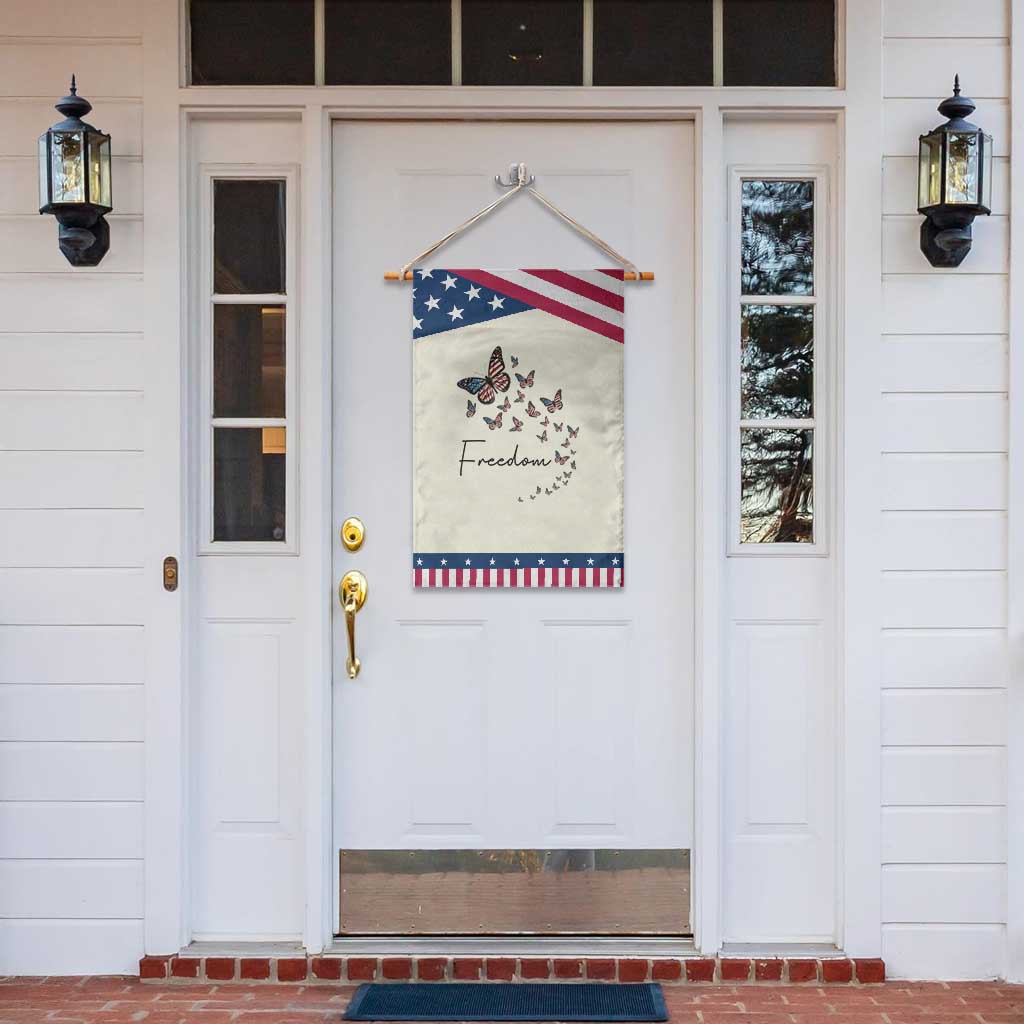 Butterfly Of Freedom American Pride Garden Flag TS12 Print Your Wear