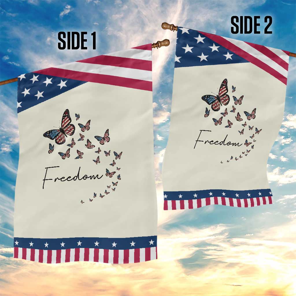 Butterfly Of Freedom American Pride Garden Flag TS12 Print Your Wear