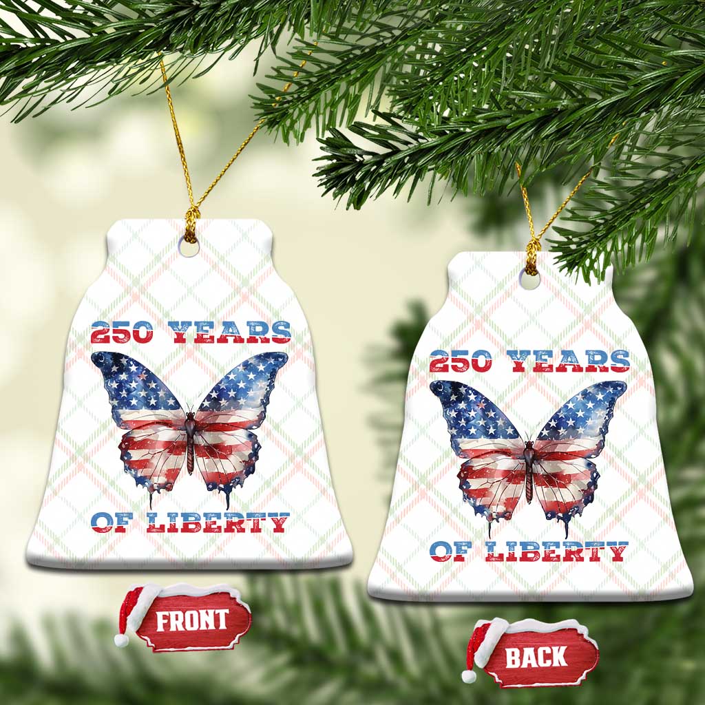 Patriotic Butterfly Ceramic Ornament 250 Years Of Liberty TS12 Print Your Wear