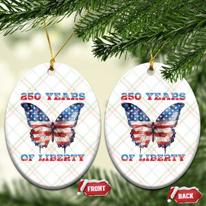 Patriotic Butterfly Ceramic Ornament 250 Years Of Liberty TS12 Print Your Wear