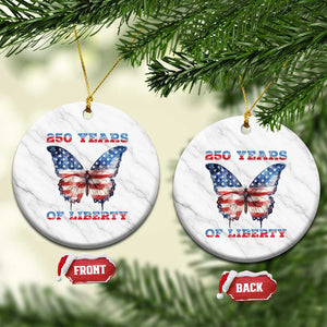 Patriotic Butterfly Ceramic Ornament 250 Years Of Liberty TS12 1pc White Marble Print Your Wear
