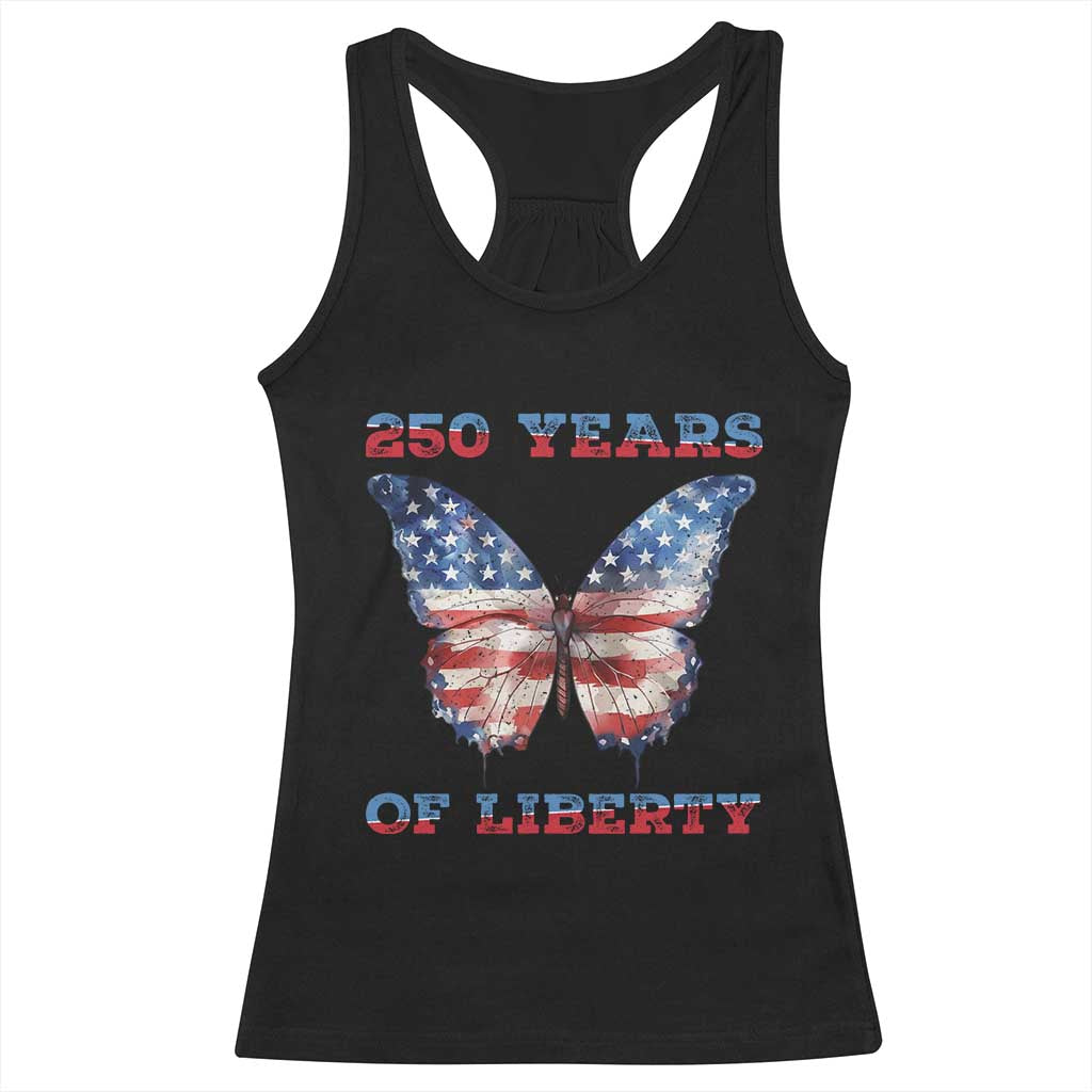Patriotic Butterfly Racerback Tank Top 250 Years Of Liberty TS12 Black Print Your Wear