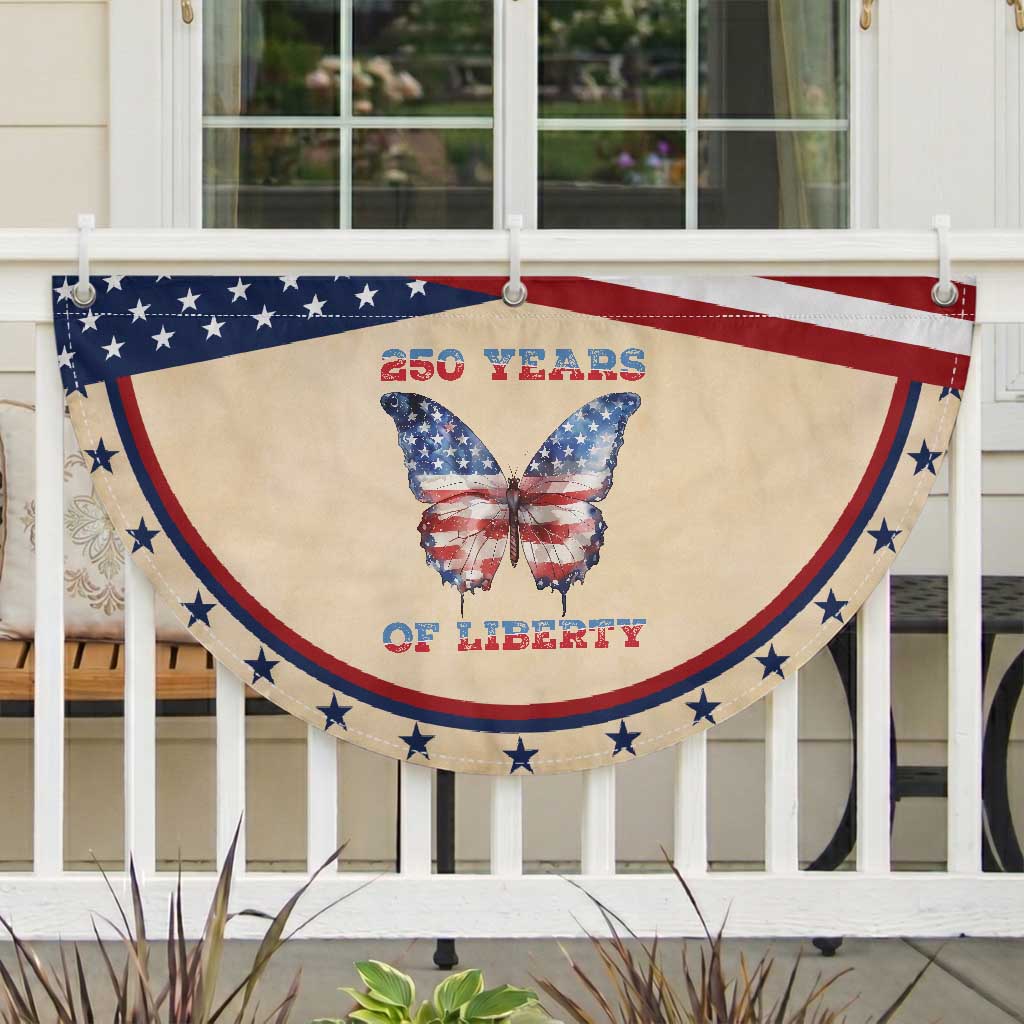 Red White Blue Butterfly Patriotic Fan Flag 250 Years Of Liberty TS12 2pcs pack Classic Tan Print Your Wear
