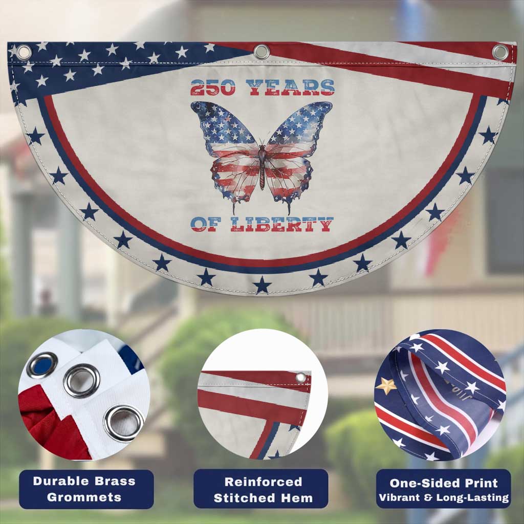 Red White Blue Butterfly Patriotic Fan Flag 250 Years Of Liberty TS12 Print Your Wear