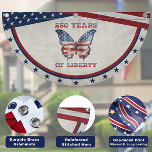 Red White Blue Butterfly Patriotic Fan Flag 250 Years Of Liberty TS12 Print Your Wear