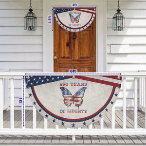Red White Blue Butterfly Patriotic Fan Flag 250 Years Of Liberty TS12 Print Your Wear