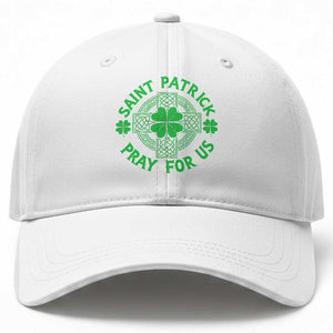 Saint Patrick Pray For Us Baseball Cap St Patricks Day Celtic Cross TS12 Print Your Wear