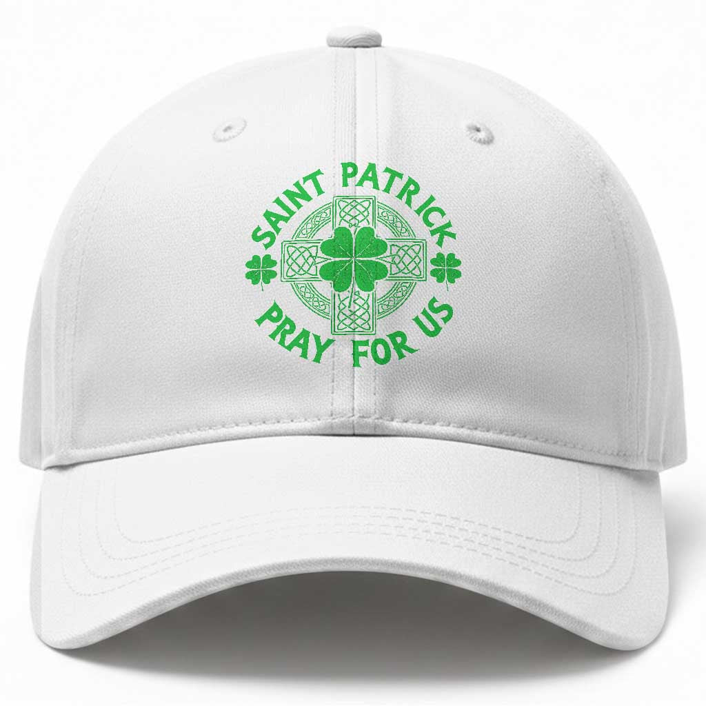 Saint Patrick Pray For Us Baseball Cap St Patricks Day Celtic Cross TS12 Print Your Wear