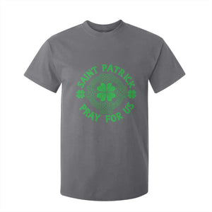 Saint Patrick Pray For Us T Shirt For Kid St Patricks Day Celtic Cross TS12 Charcoal Print Your Wear