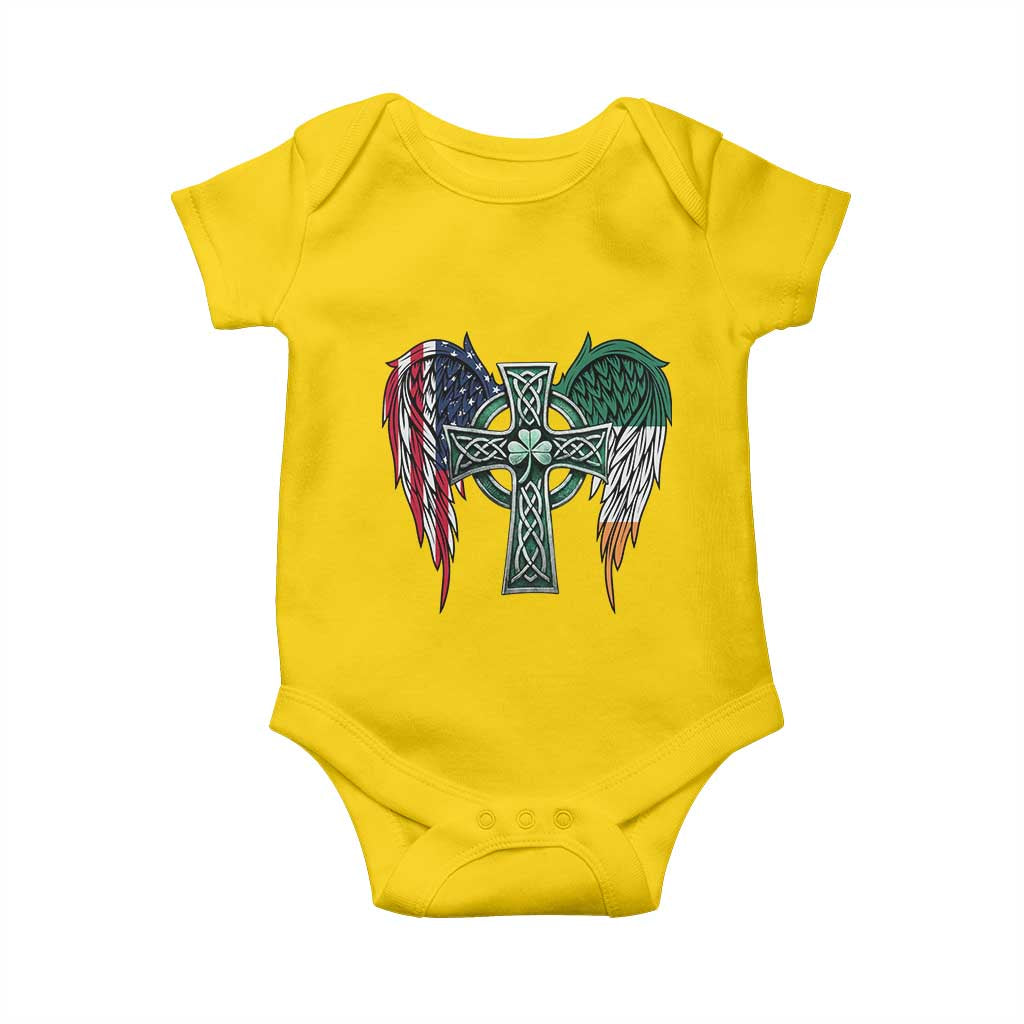 Patriotic Irish American Cross Baby Onesie St Patricks Day Religious Gift TS12 Daisy Print Your Wear