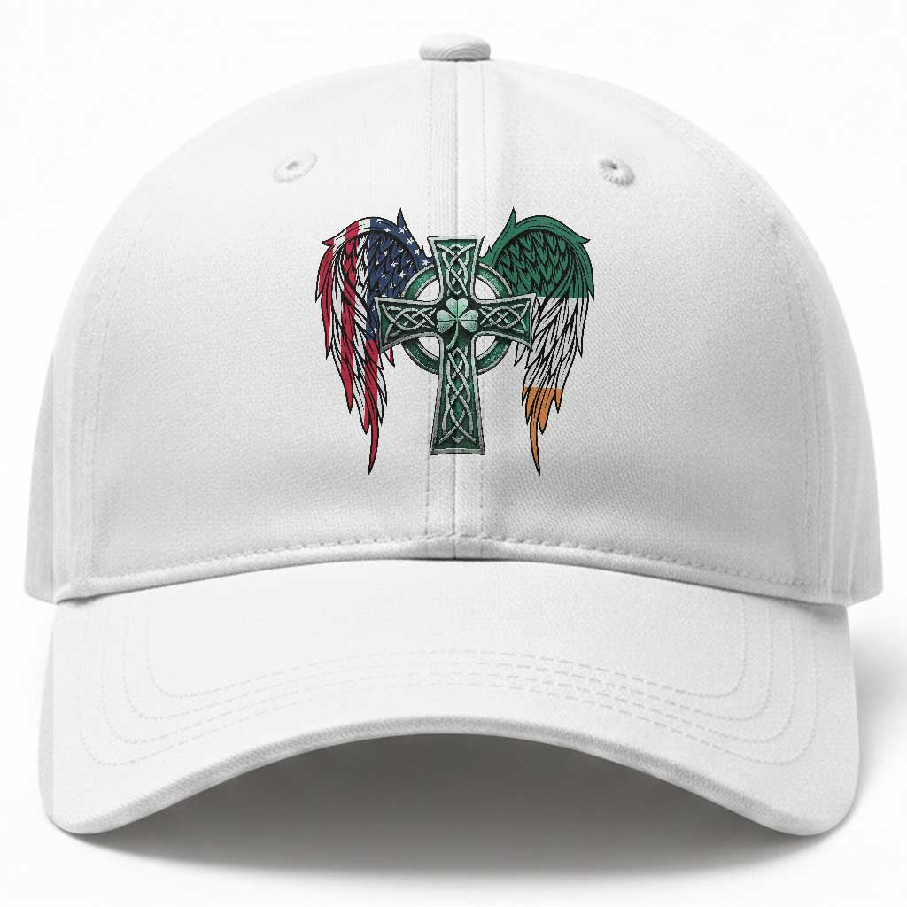 Patriotic Irish American Cross Baseball Cap St Patricks Day Religious Gift TS12 Print Your Wear