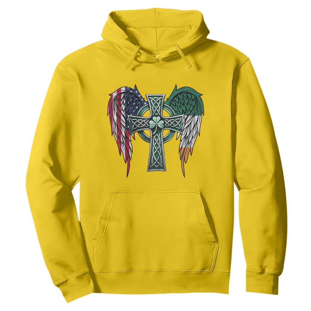 Patriotic Irish American Cross Hoodie St Patricks Day Religious Gift TS12 Daisy Print Your Wear