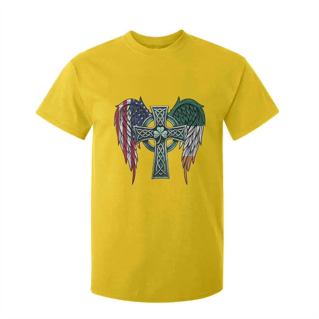 Patriotic Irish American Cross T Shirt For Kid St Patricks Day Religious Gift TS12 Daisy Print Your Wear