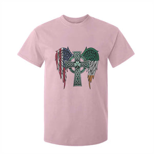 Patriotic Irish American Cross T Shirt For Kid St Patricks Day Religious Gift TS12 Light Pink Print Your Wear