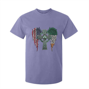Patriotic Irish American Cross T Shirt For Kid St Patricks Day Religious Gift TS12 Violet Print Your Wear