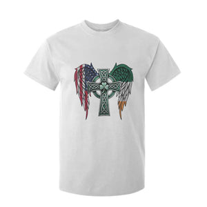 Patriotic Irish American Cross T Shirt For Kid St Patricks Day Religious Gift TS12 White Print Your Wear