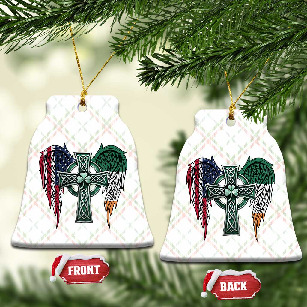 Patriotic Irish American Cross Ceramic Ornament St Patricks Day Religious Gift TS12 Print Your Wear