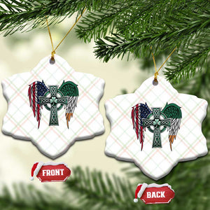 Patriotic Irish American Cross Ceramic Ornament St Patricks Day Religious Gift TS12 Print Your Wear