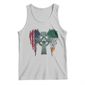 Patriotic Irish American Cross Tank Top St Patricks Day Religious Gift TS12 Ash Print Your Wear